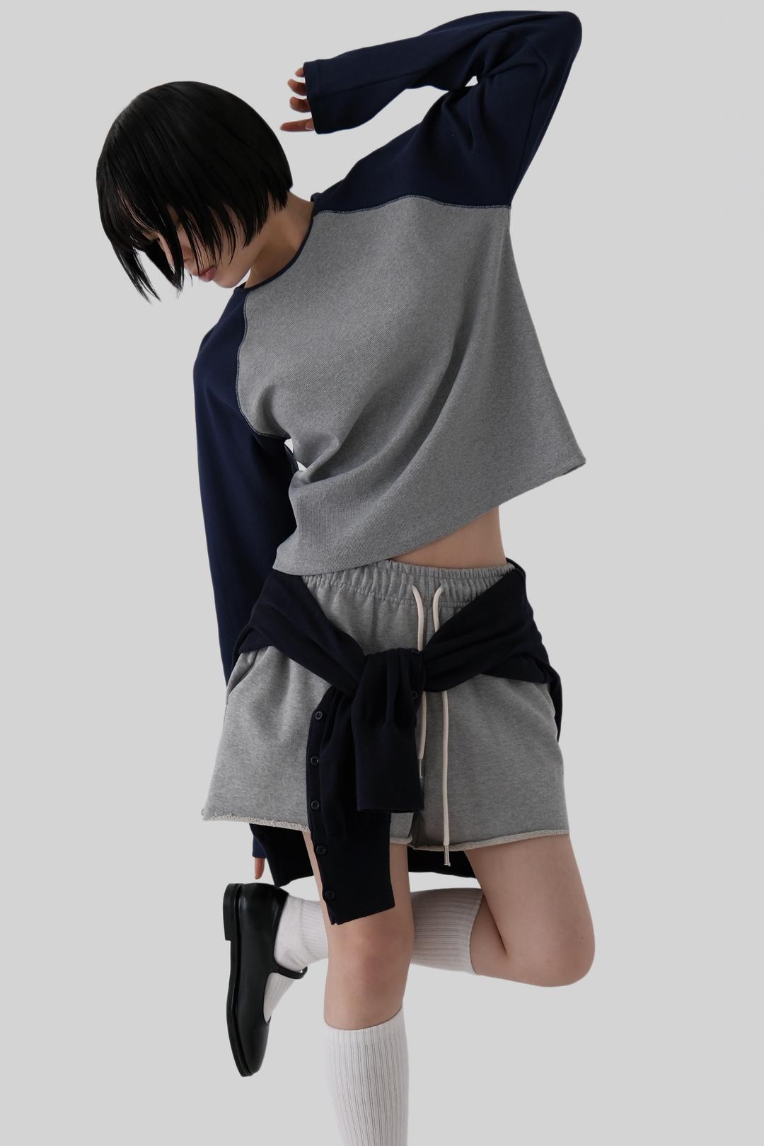 어텀 [made]래글런배색티셔츠