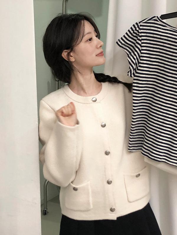 슬로우앤드 [하객룩추천] made. 베니 트위드 가디건  - 3 color (오늘드림🚚)