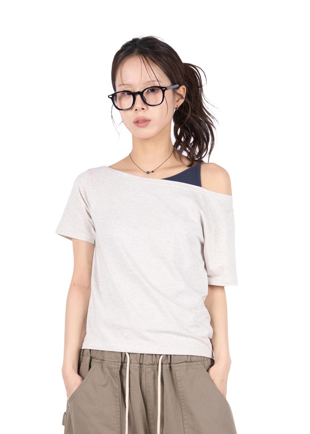 릿킴 MODAL WIDE NECK TEE