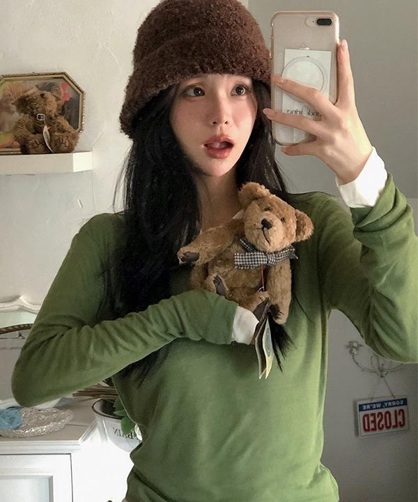 쇼퍼랜드 [텐셀][울][레이어드] 코비에 어텀 반오픈 여리 긴팔 티셔츠 (7color)