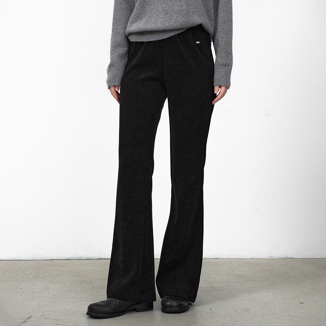 아틀리에나인 (PT-5725)WARM TEXTURE BANDING BOOTCUT PANTS