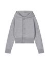클라따 [CLaddA] button 2way zip-up, gray