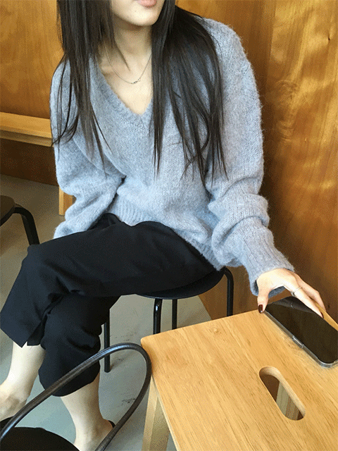 리스 fav v-neck knit (3color)