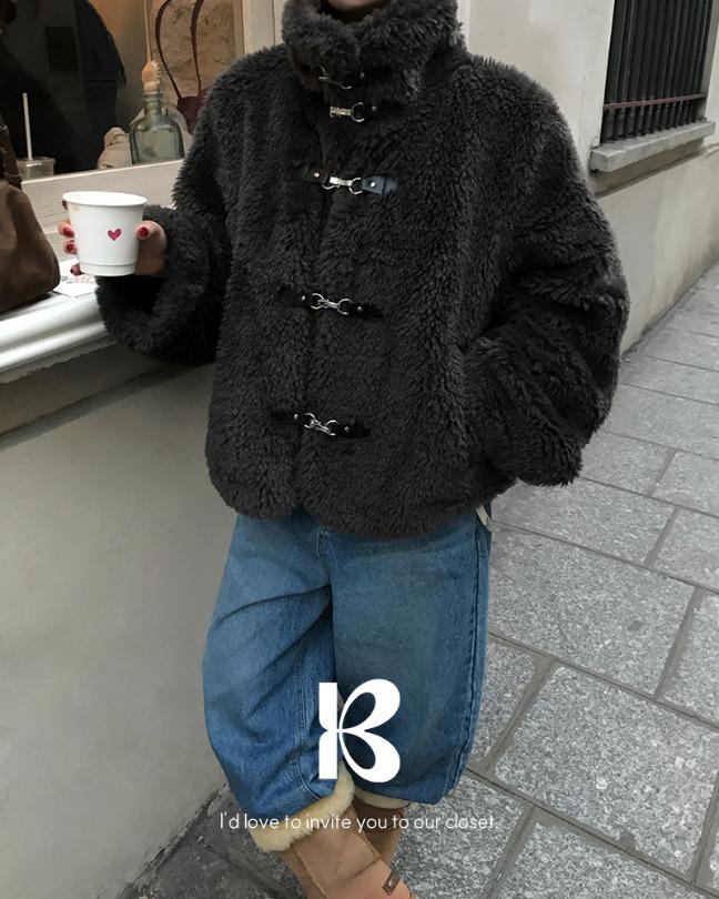 베이델리 [당일출고][MADE/규진pick!]비트 퍼 무스탕 자켓