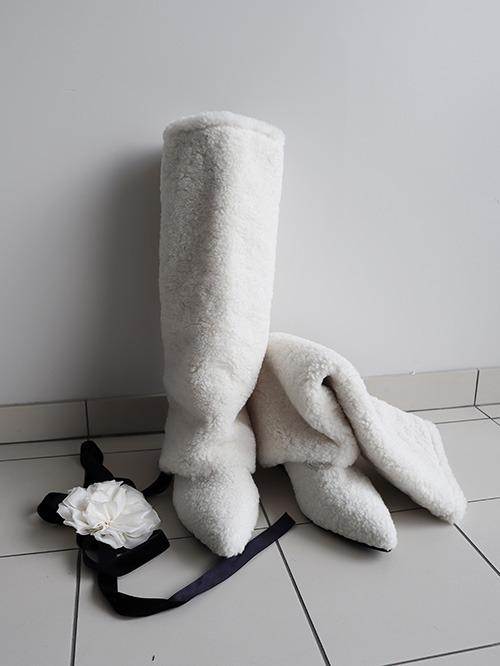 클라따 teddy boots