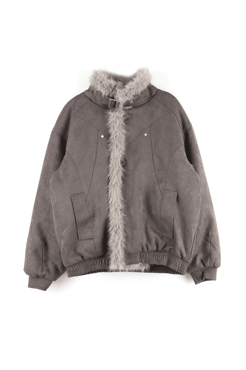 컬러인아이디 [MD PICK] 라쿤 패딩 무스탕 점퍼