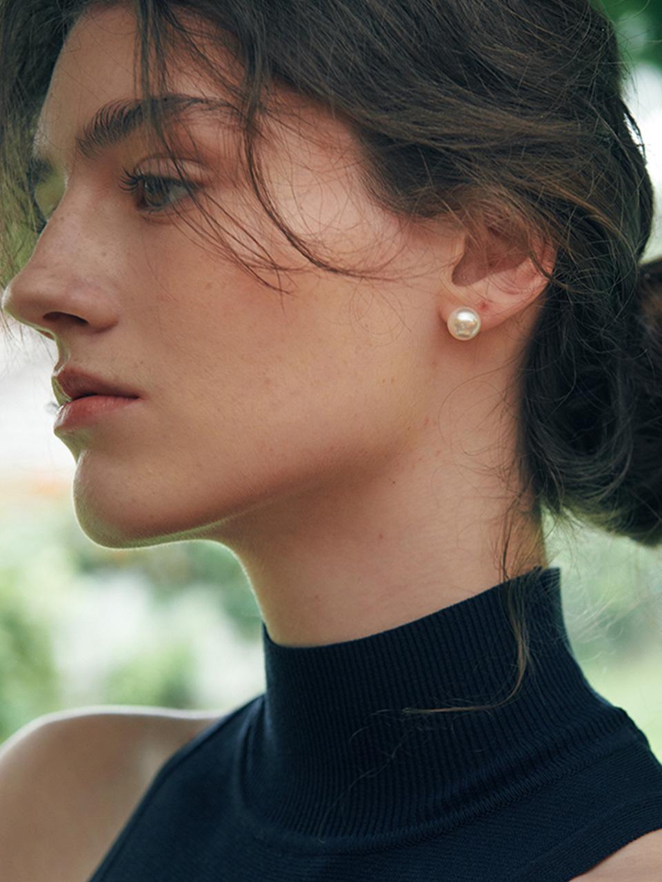 베흐트 [14k gold] Deux.k.10 / haute pearl earring (10mm)