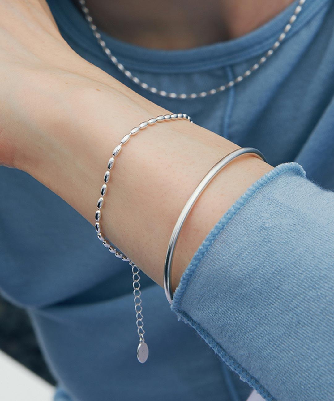 베흐트 [925 silver] Huit.silver.33 / gross rizi bracelet