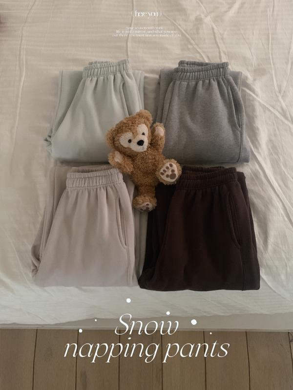 유리에 겨울팬츠🐏❤️‍🔥[here you] 스노우 양기모 pants - 5color (투웨이/트레이닝세트/셋업/절개/기모트레이닝팬츠/기모바지/조거팬츠)