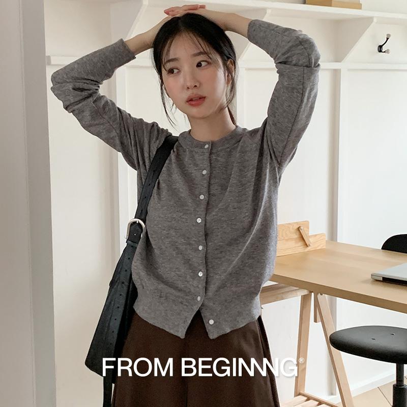 프롬비기닝 [MADE]워셔블 베이직라운드가디건(컬러추가) (4color)