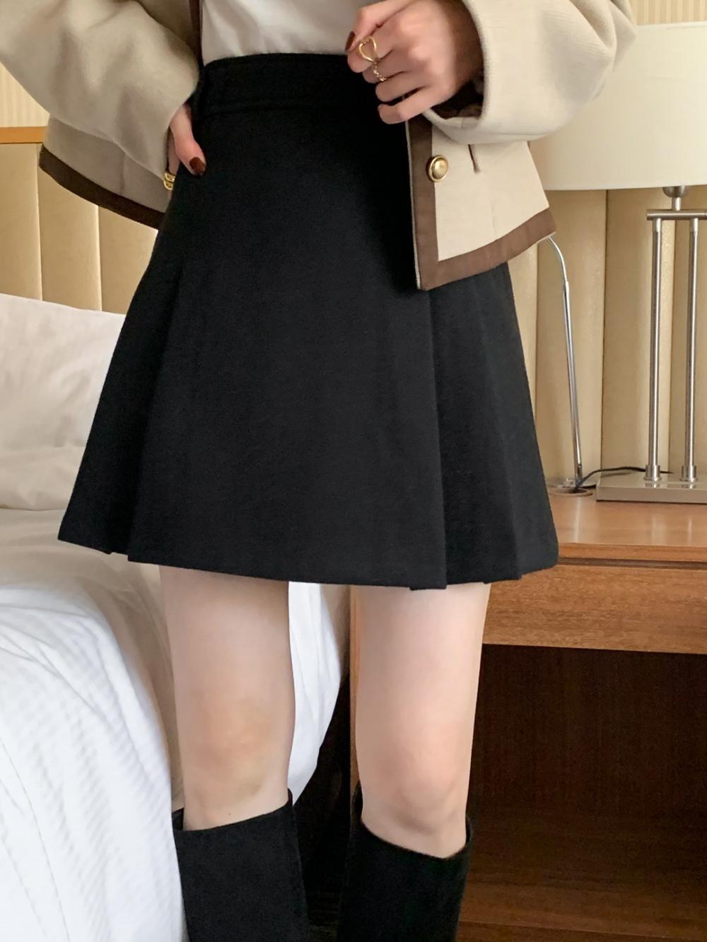 챠즈 유튜버추천 / 챠즈 단독제작 아잉 하츠 플리츠 울 스커트 2colors