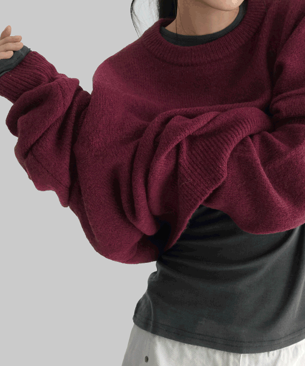 매니크 [무료배송] 코머 베이직 알파카 라운드넥 니트