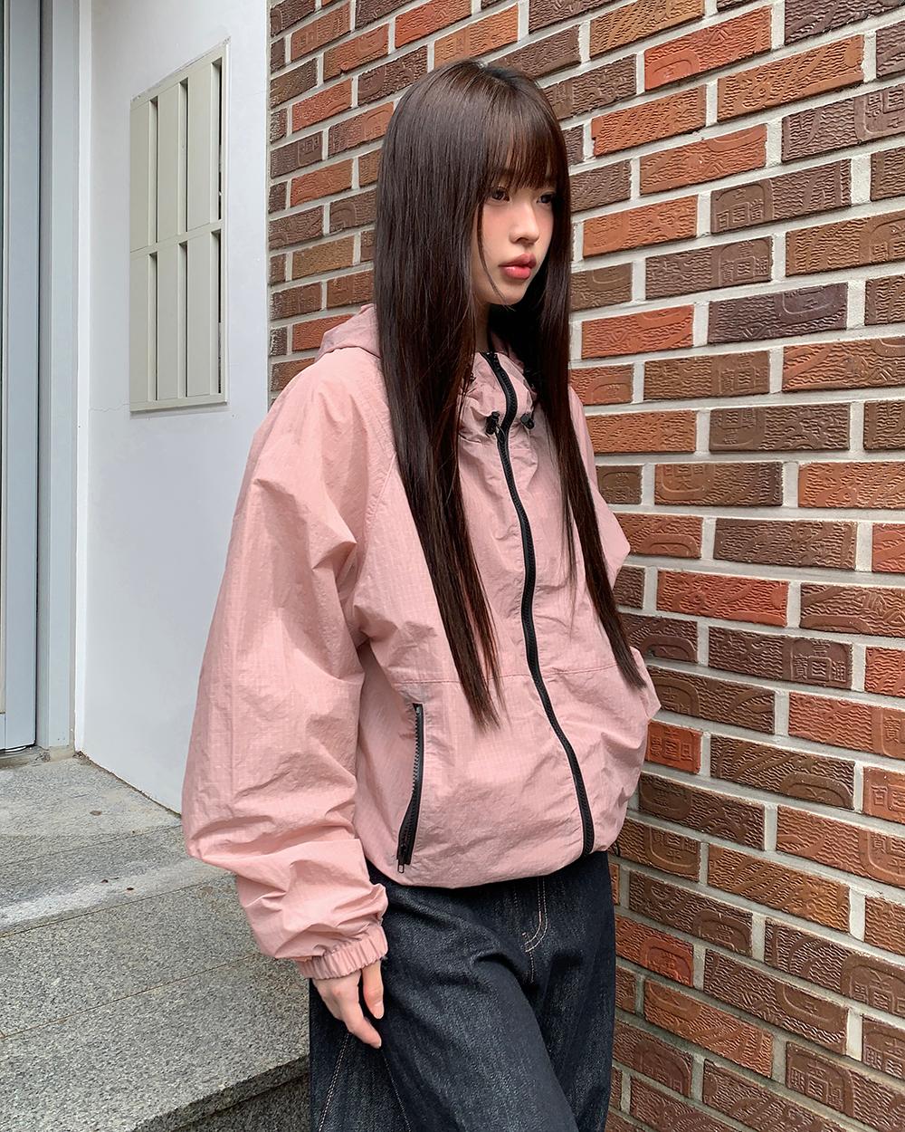 원더원더 [MADE] 밀런 고프코어 아노락 배색 나일론 스트링 점