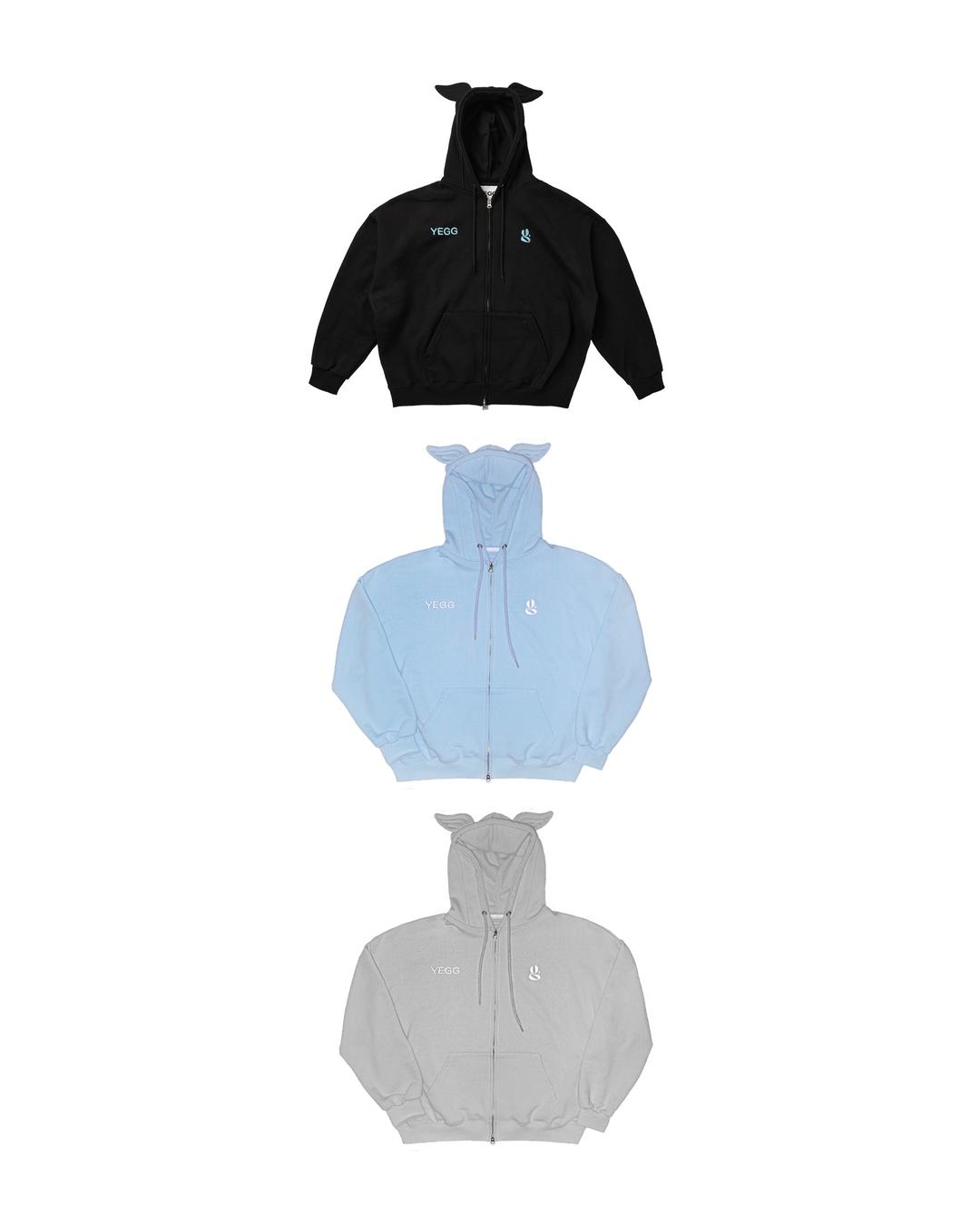 [Basic] Wing hoodie - sky blue