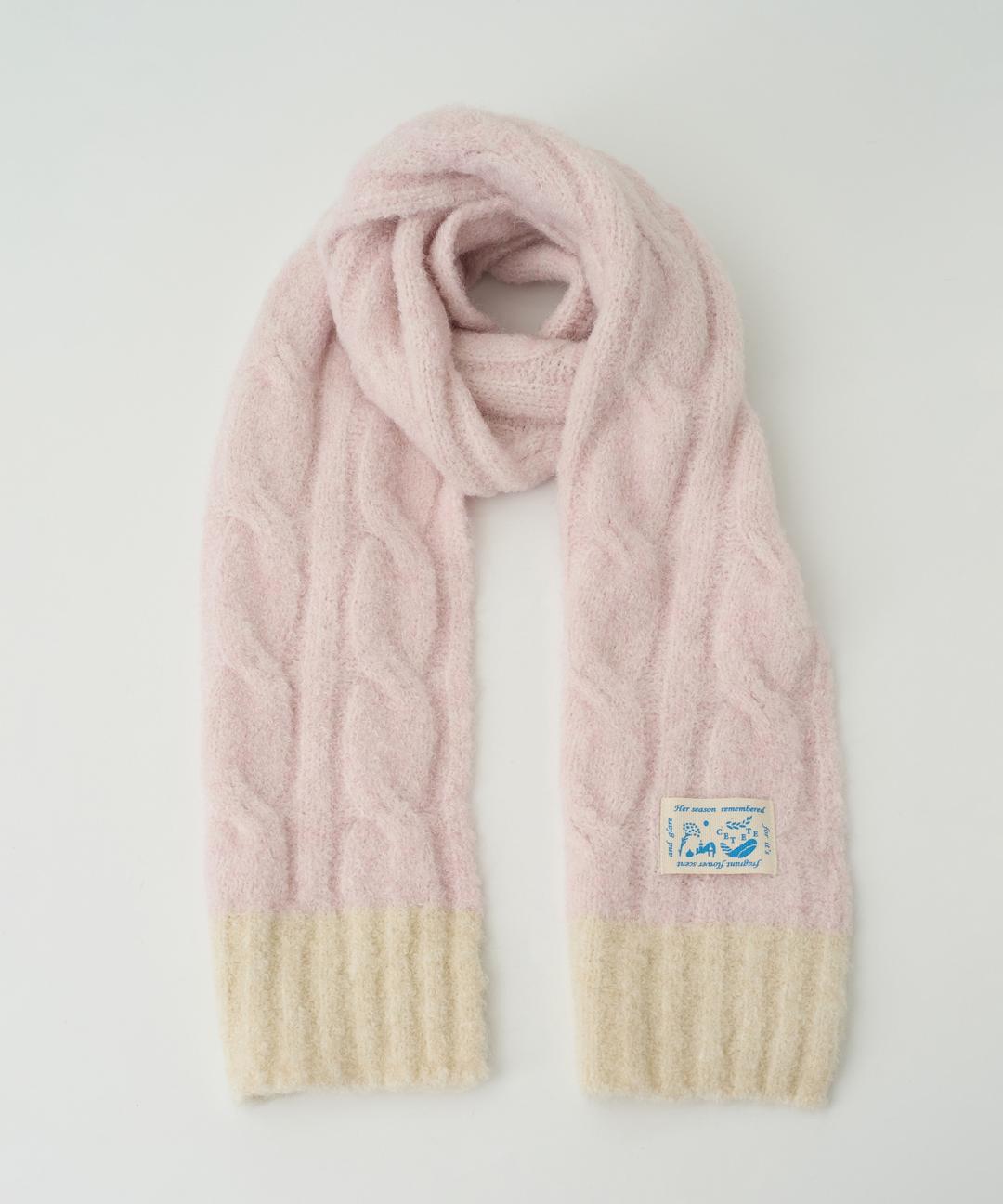 Melina Cable Muffler_Pink