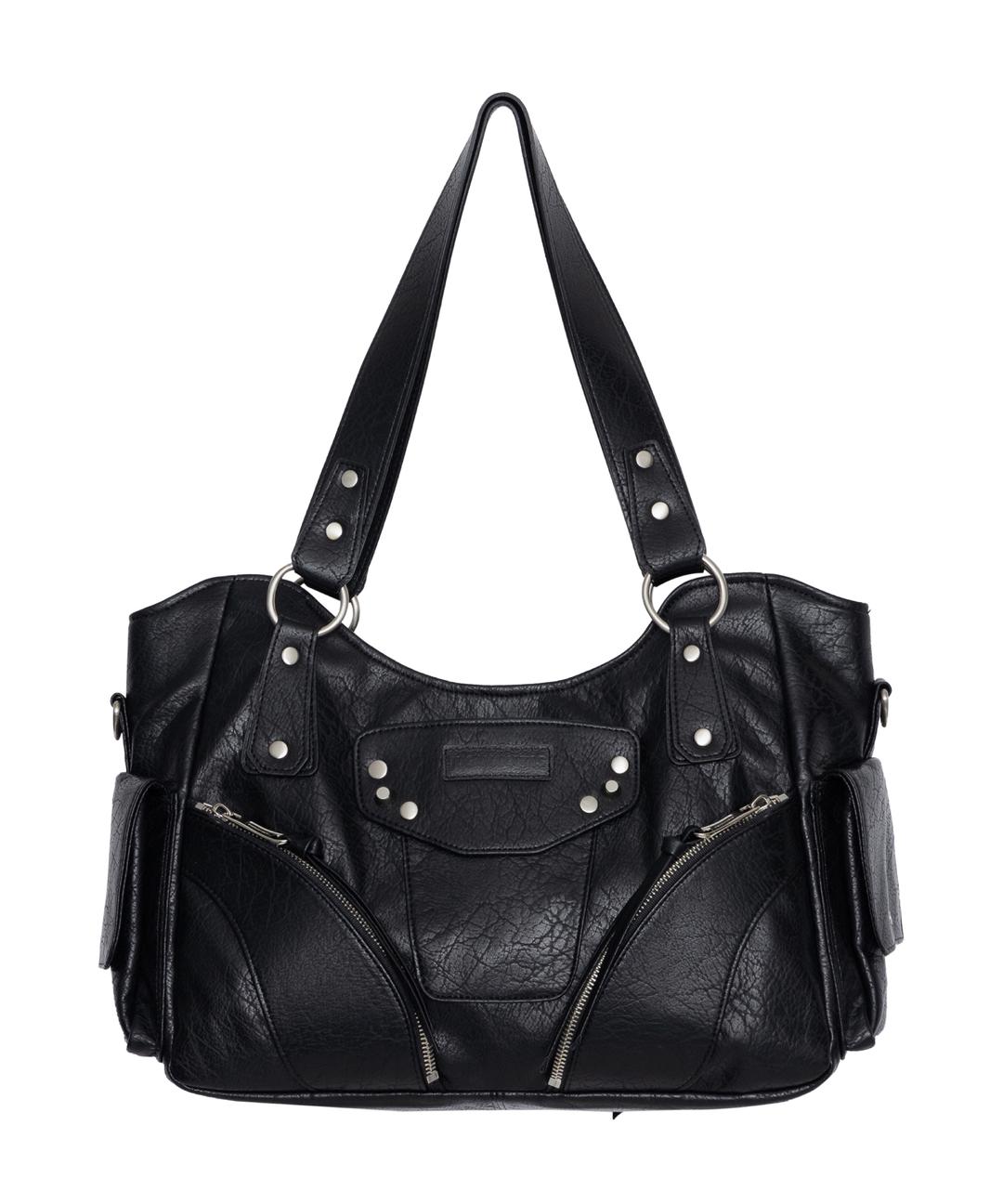 Studed Leather Shoulder Bag