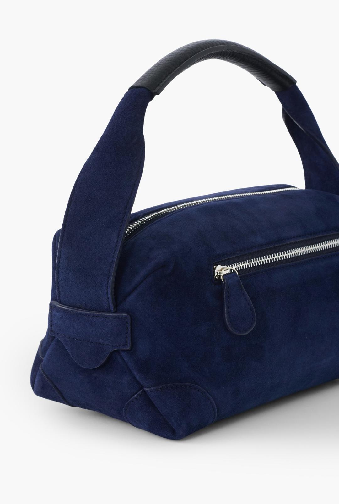 MONO SUEDE HAND BAG (NAVY)