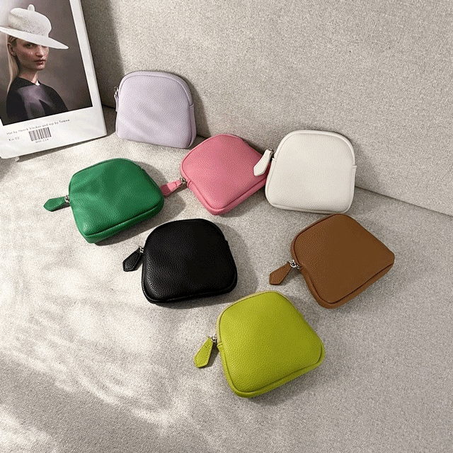 컬러 만두 카드지갑 겸 미니파우치 생리대파우치