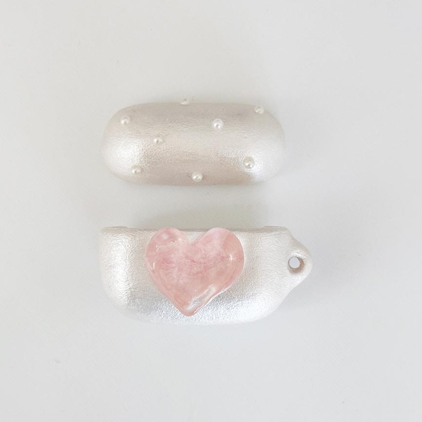 Silver Adorable AirPods Case (Pink)
