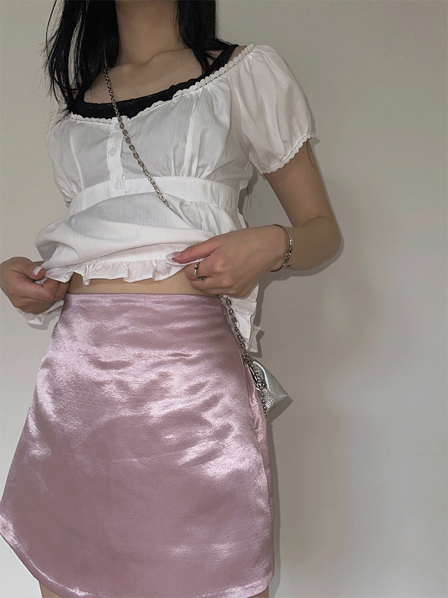 Satin banding skirt