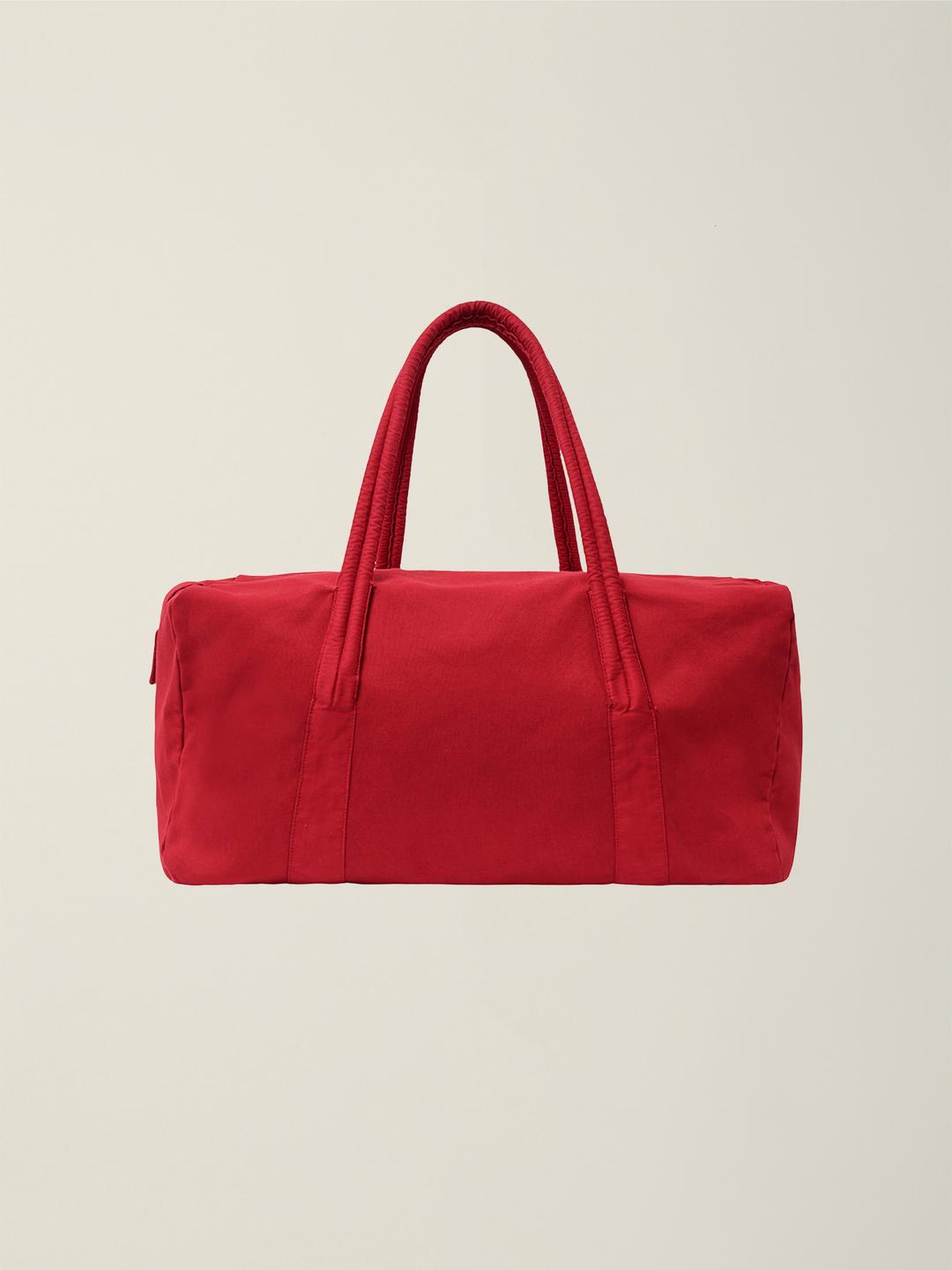 GARMENT DYED DUFFLE BAG (LARGE)  RED