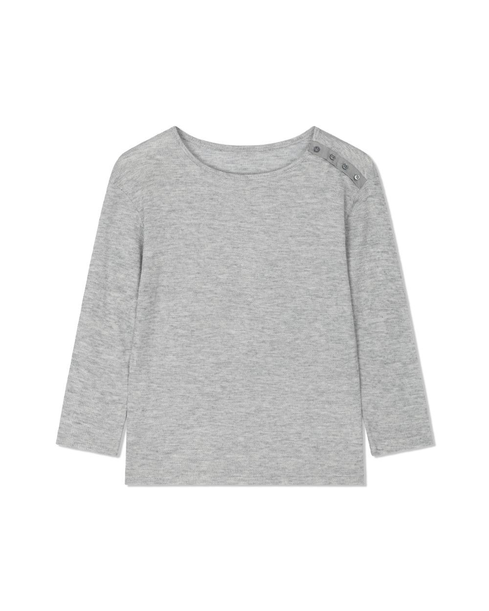 WAFFLE BUTTON TOP (2color, 2size)
