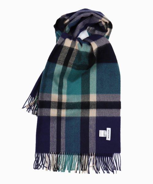 체크 머플러 (블루)