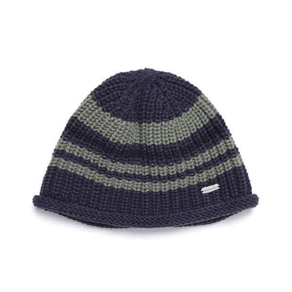STRIPE BEANIE - NAVY