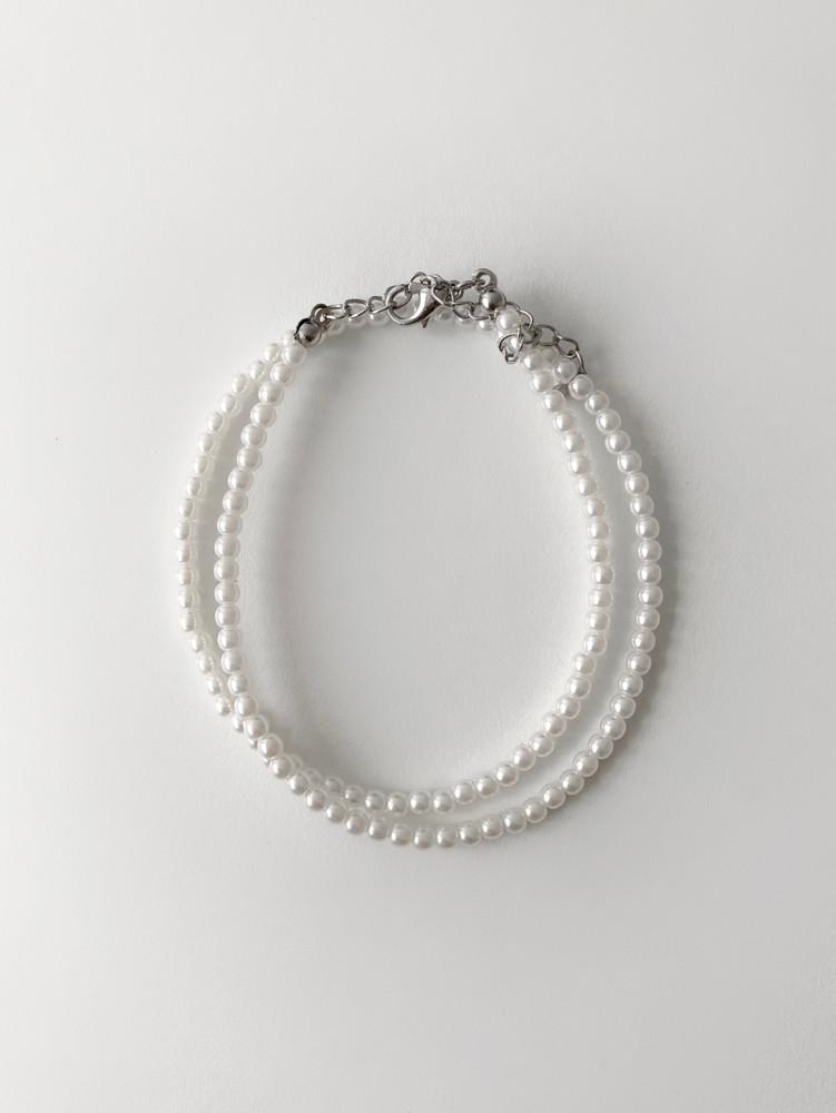 (어센틱) ﻿acrylic pearl necklace 아크릴진주목걸이 진주목걸이코디