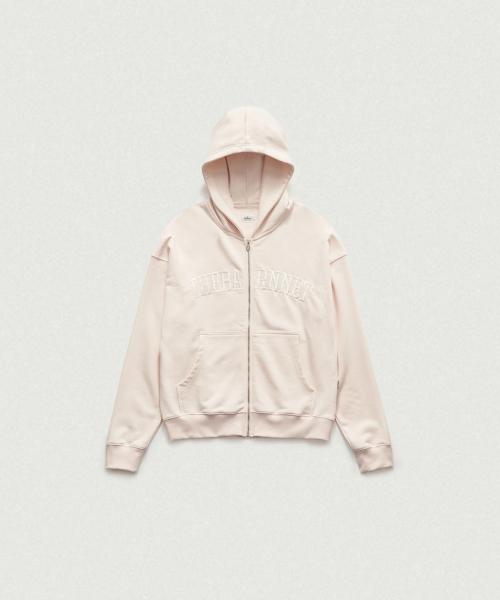 Campie Sweat Zip-Up Hoodie Jacket_Light Pink