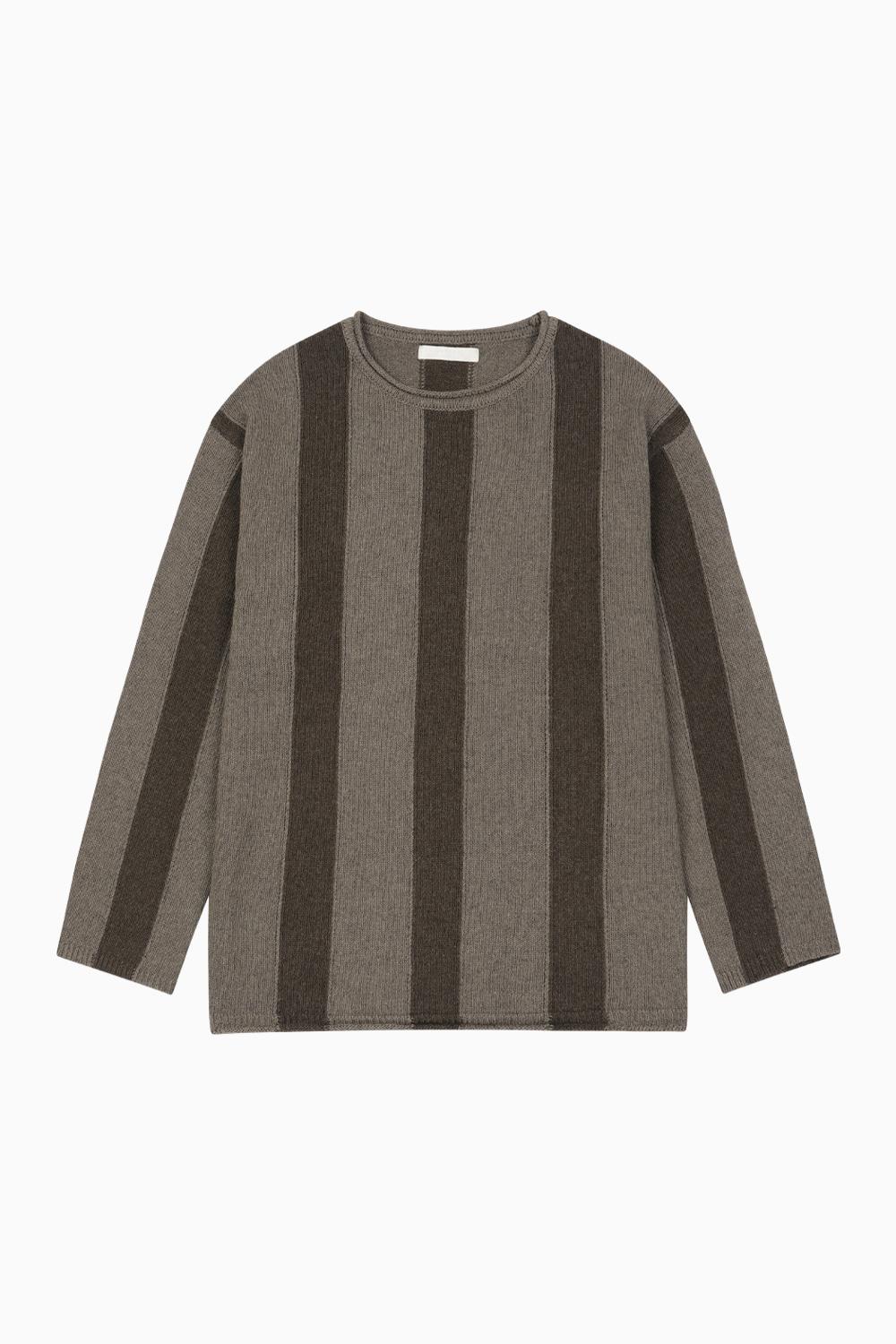 VINTAGE STRIPE KNIT, BEIGE