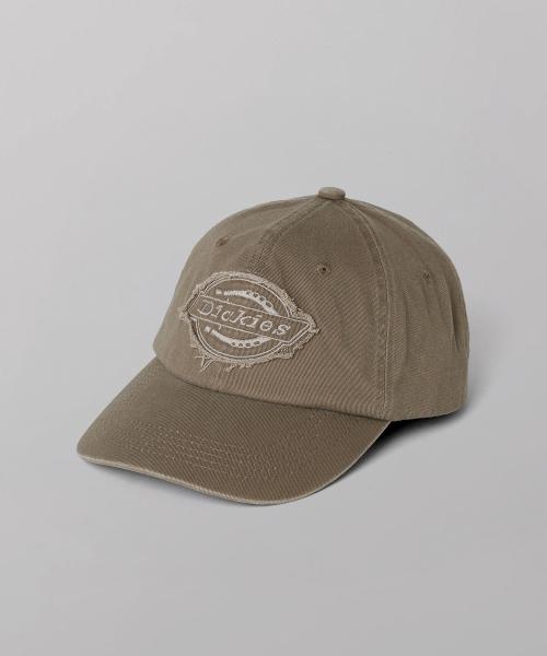 워시드 데미지 로고 볼캡 Khaki Beige