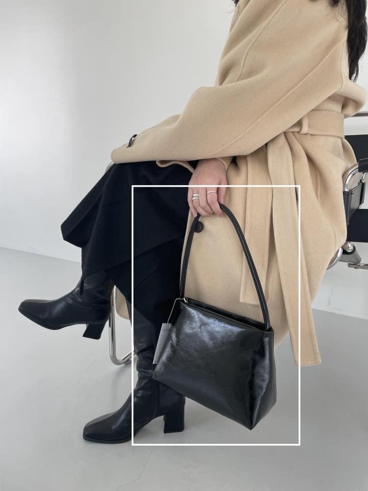 사각 스퀘어 숄더백 미니 쇼퍼 호보백 유광 5color