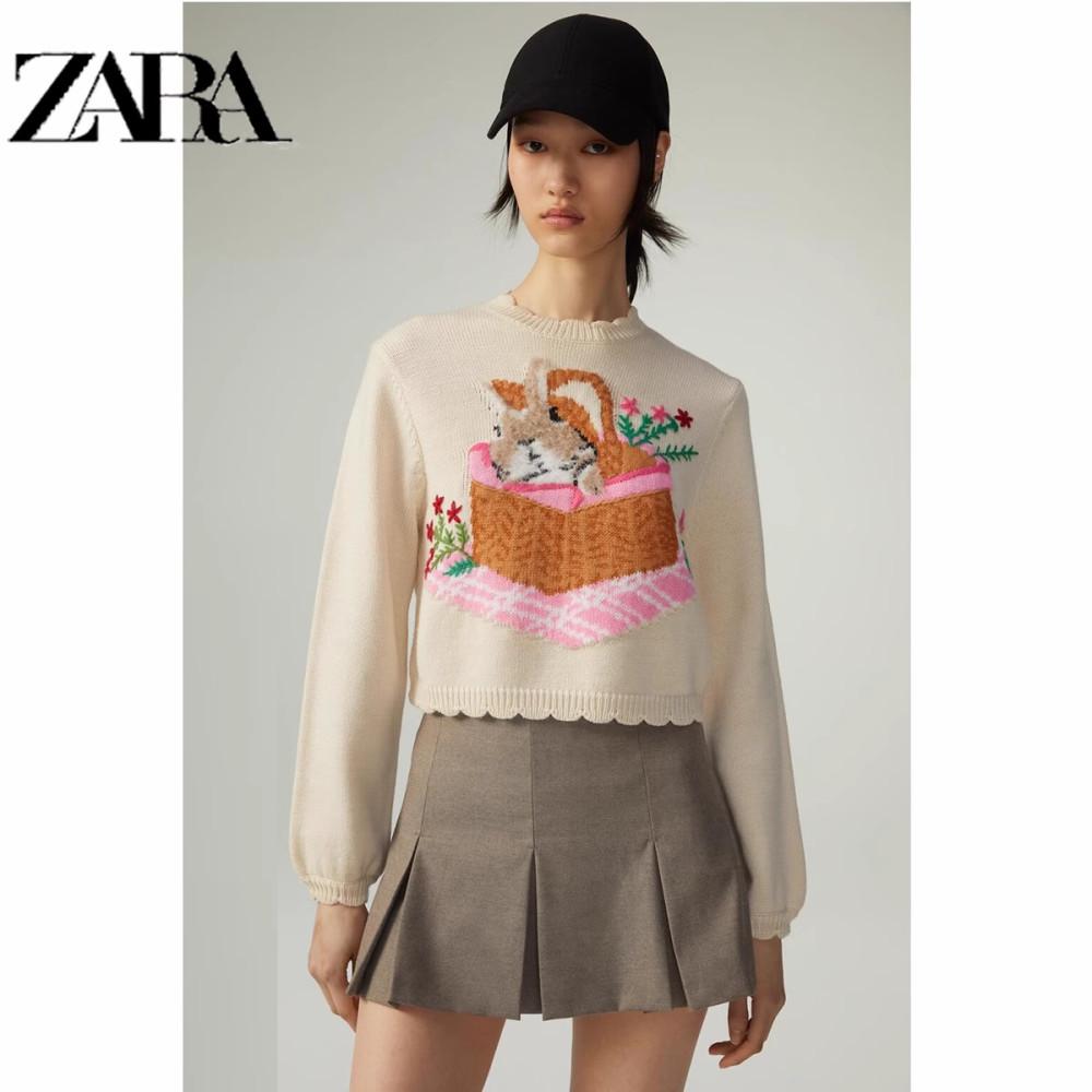 자라 여성 플라넬 스커트 팬츠