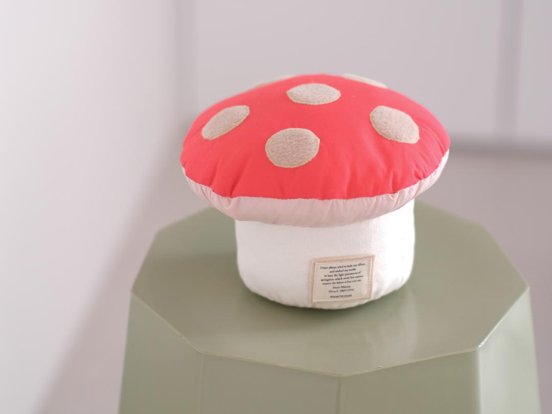 패브릭 버섯 조명 - Red