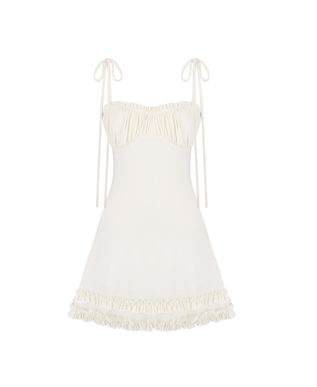 [Made] Cupid ruffle dress / Cream