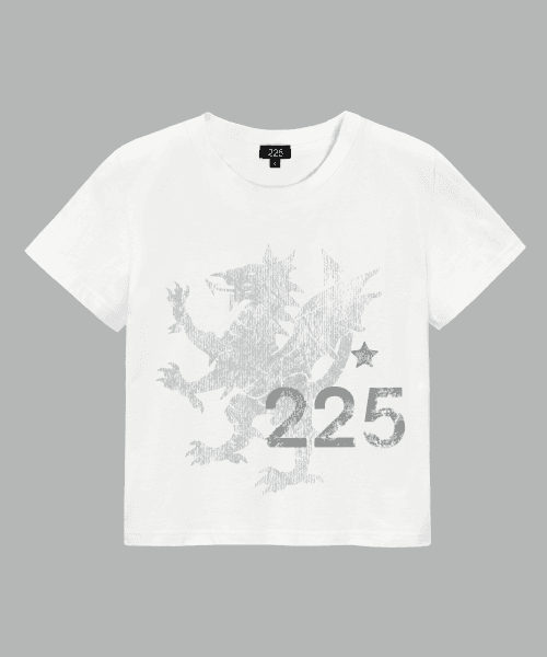 225 dragon crop T-shirt (white)