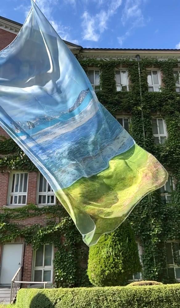 blueness chiffon poster, 블루니스 쉬폰 포스터- 쉬폰, 패브릭