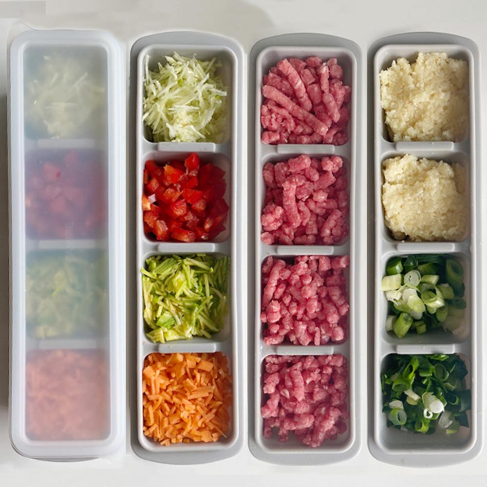 실리콘 이유식큐브 마늘 고기 야채 보관용기 얼음트레이 4구(1칸60ml)