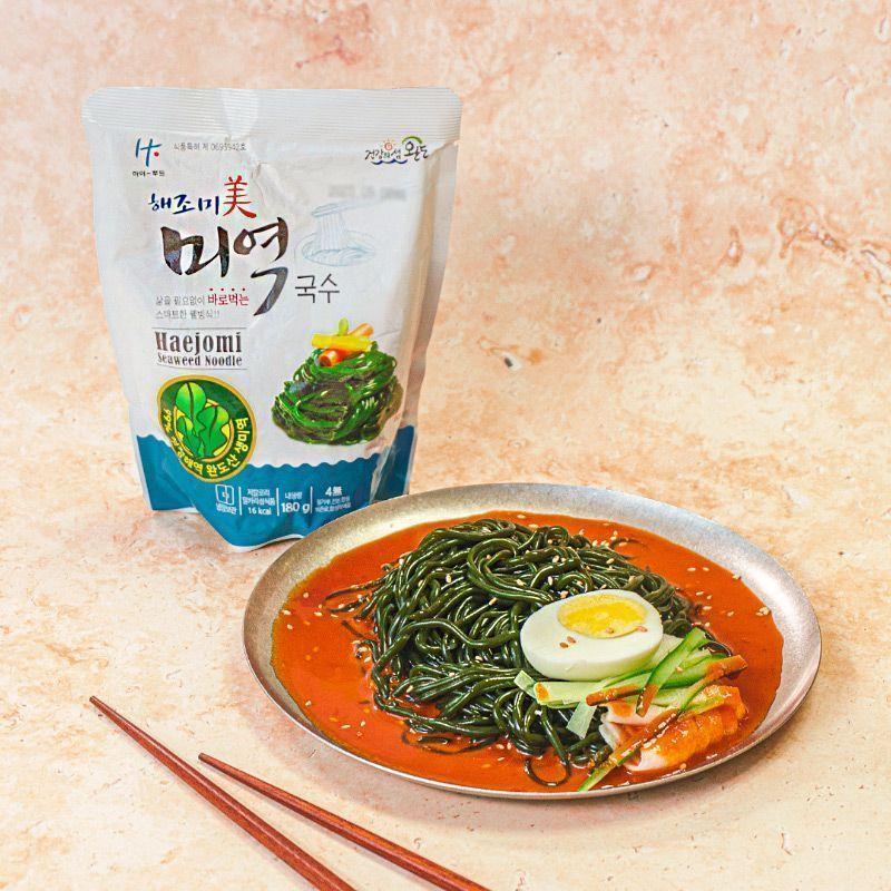 해조국수 미역 다시마 톳 5봉 소스4종 두부호박면 100% 국내산 미역 다시마 톳