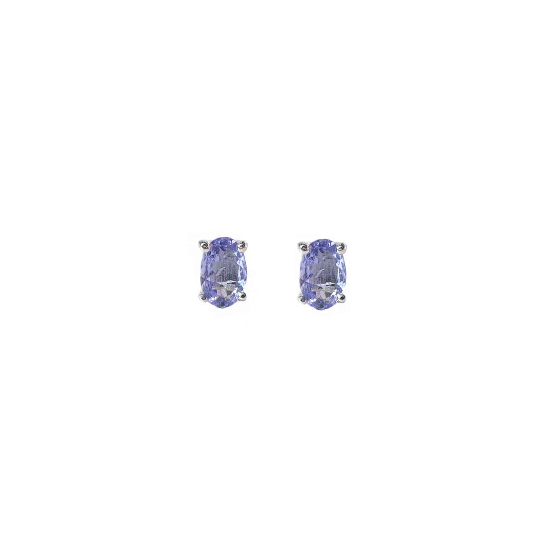 Sterling silver Tanzanite Stud Earring