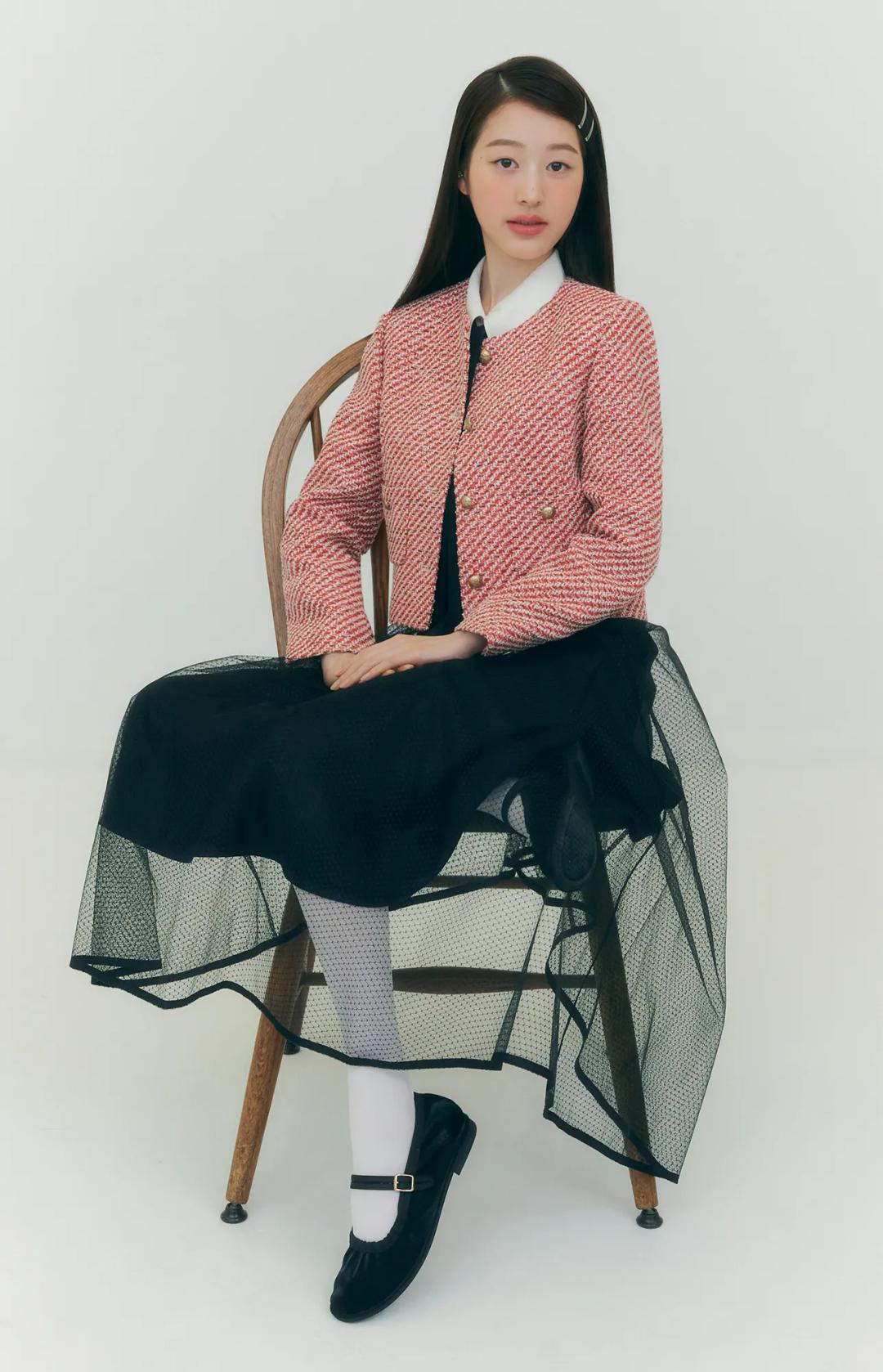 티앤시 엔틱버튼 트위드 자켓(장다아 착용)