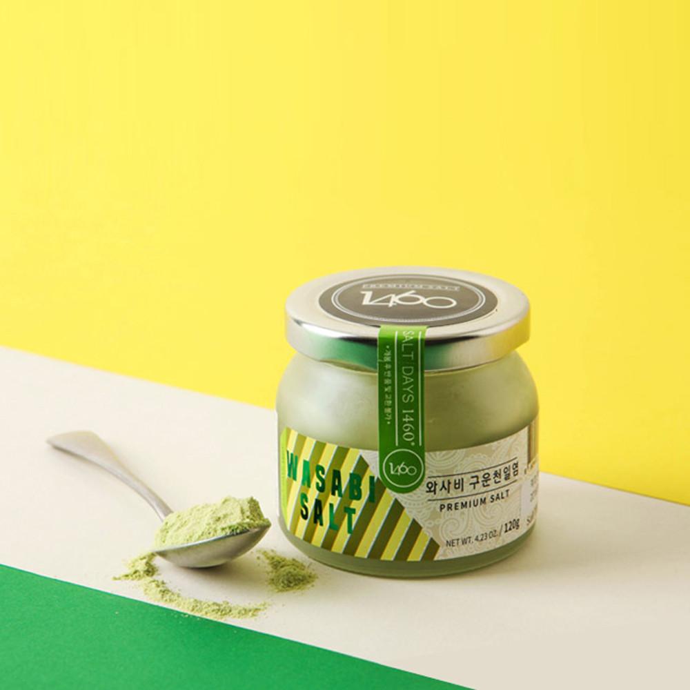 국내산 구운 천일염 와사비 허브 솔트 120g 캠핑 및 고기용 미네랄 저염 소금 허브맛솔트 [원산지:국산]