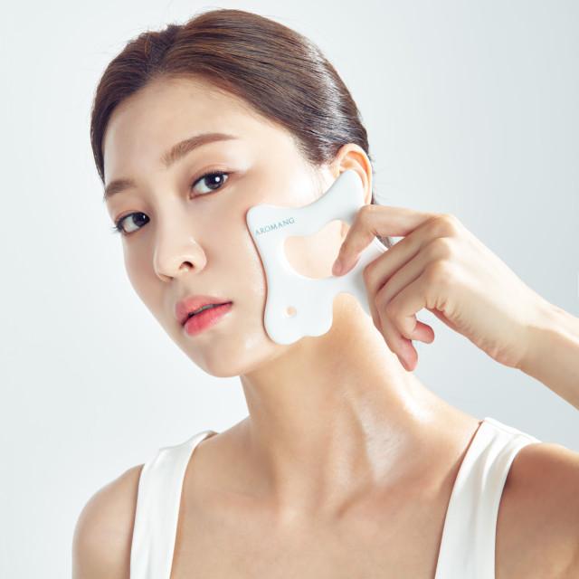 아로망 FM 괄사 마사지기 림프순환 도자기 세라믹