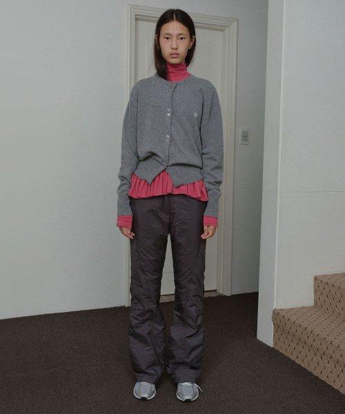 부츠컷 나일론 팬츠 _ 다크 그레이