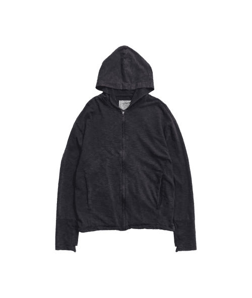 블리치드 슬럽 후디드 집업 (블리치드 퍼플)