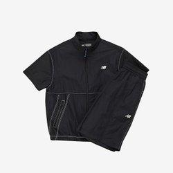 뉴발란스키즈트레이닝세트 PQC NK9YE2102U-19 ESSENTIAL 경량 우븐 스트레치 반집업 셋업
