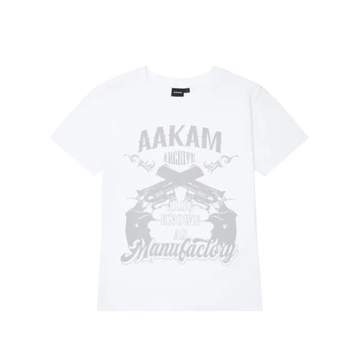 Gun Lettering Half Top (White)
