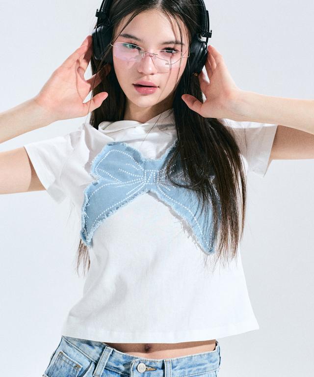 【SATIIIZ】Hiset Flower Spray Short Sleeve T-shirt SATIIIZ】Hiset Flower Spray Short Sleeve T-shirt (SATiiiZ/T