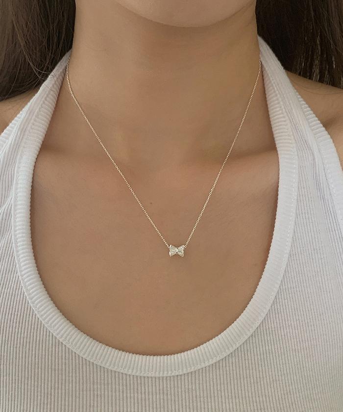 (silver925) 퓨어 큐빅 목걸이 *2color